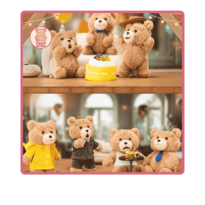 Blind Box Ted 2 Teddy Bear – Móc khóa gấu bông bí ẩn POPMART chính hãng